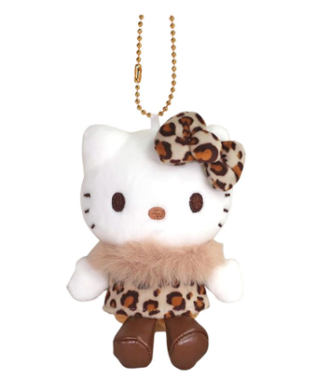 日本SANIRO限定豹纹棕色HELLOKITTY挂件