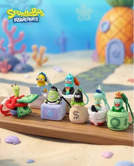 BESTINE SPONGEBOB 比奇堡居民搞钱天团香薰毛绒挂饰盲盒