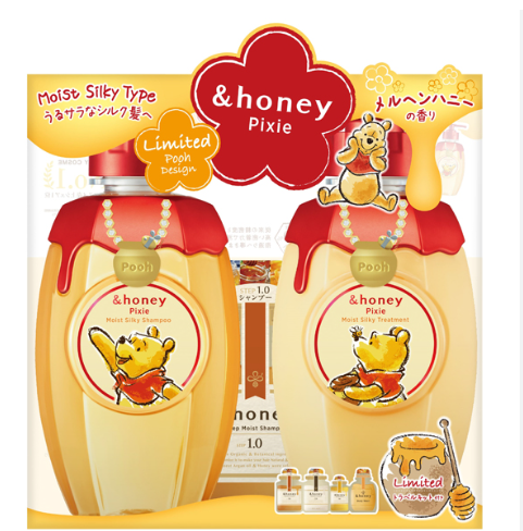 Japan &amp;honey Anti Hanako Moisturizing Shining Silky Winnie the Pooh Limited Set (Shampoo &amp; Conditioner)