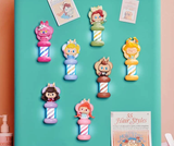 POP MART The Monsters Labubu Hair Salon Series 发光冰箱贴盲盒
