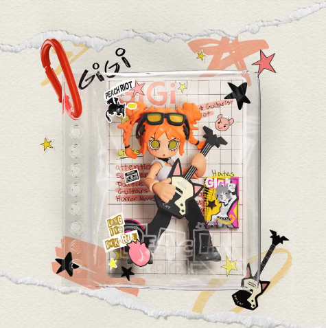 POP MART Peach Riot Carry the Music Series Block Pendant