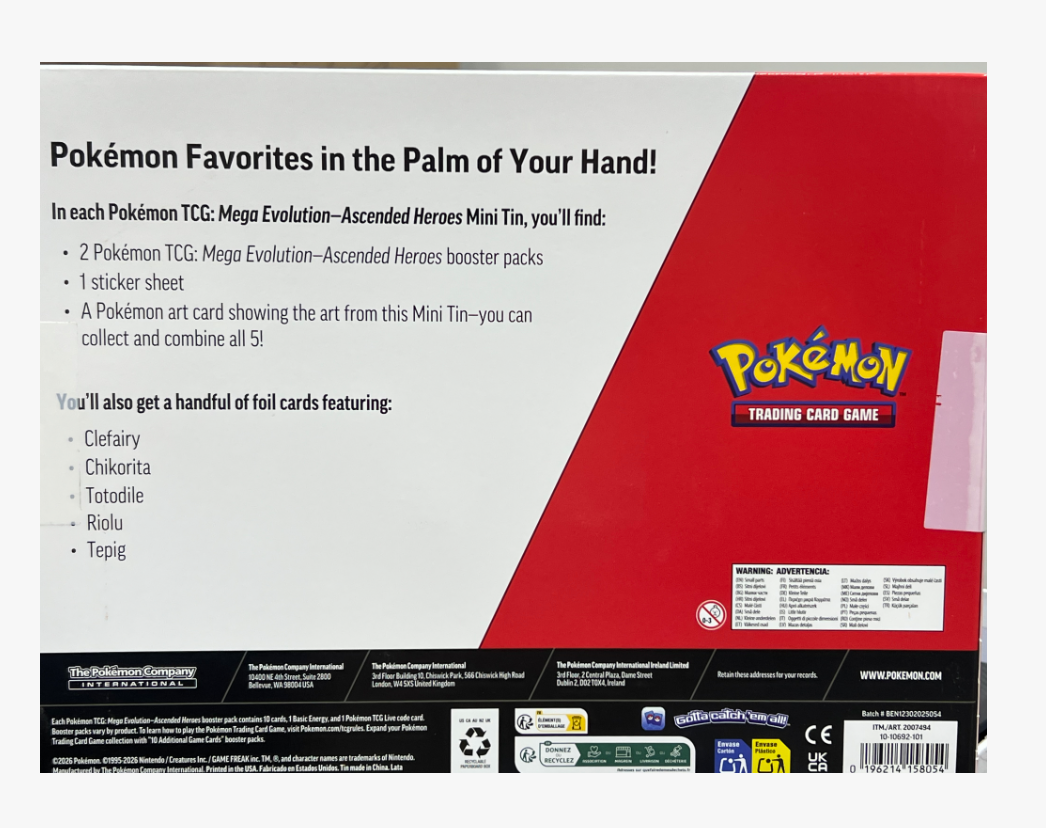 POKEMON-MEGA EVOLUTION ASCENDED HEROES 5 PACKS