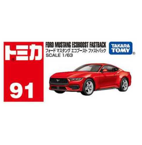 Tomica Diecast Car - No.91 Ford Mustang Ecoboost Fastback
