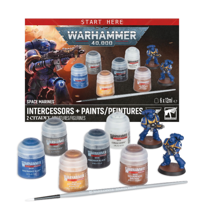 Warhammer 40K - Space Marines - Orks - S/M INTERCESSRS +PAINTS