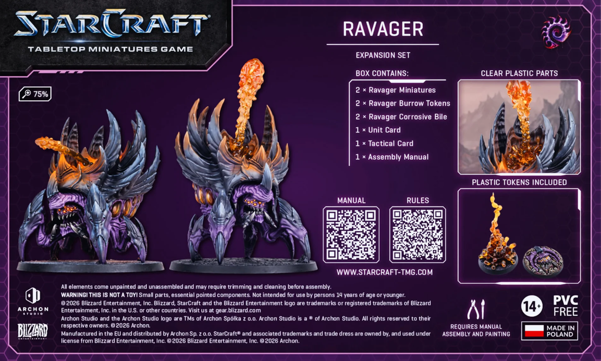 Archon Studio-StarCraft: Tabletop Miniatures Game - Zerg - Ravager Expansion Set