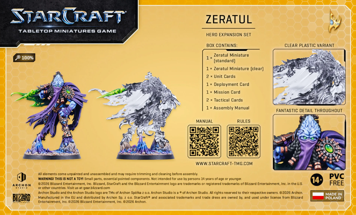 Archon Studio-StarCraft: Tabletop Miniatures Game - Protoss - Zeratul Hero Expansion Set