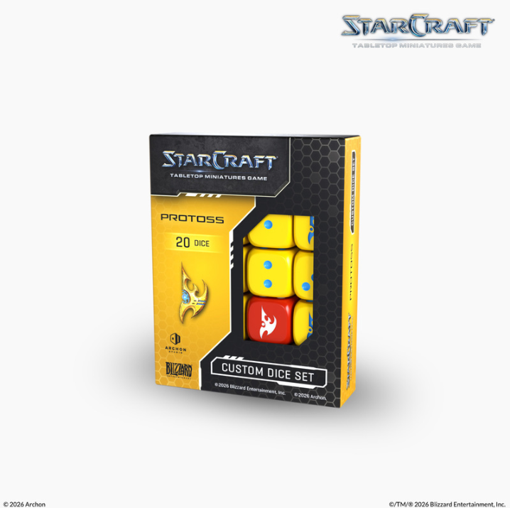 (PRE-ORDER 2027Q1) StarCraft: Tabletop Miniatures Game - Protoss - Custom Dice Set