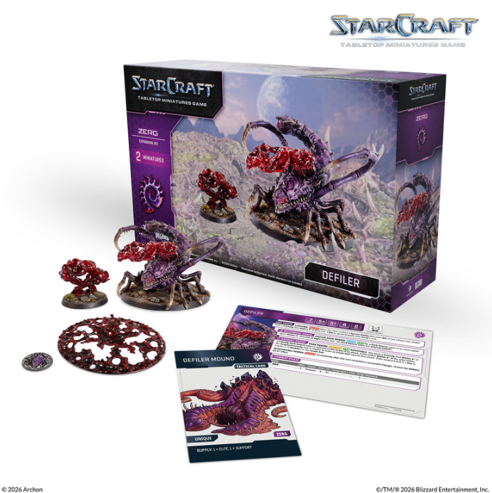 (PRE-ORDER 2027Q1) StarCraft: Tabletop Miniatures Game - Zerg - Defiler Expansion Set