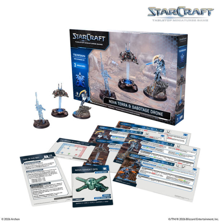 (PRE-ORDER 2027Q1) StarCraft: Tabletop Miniatures Game - Terran - Nova Terra Hero Expansion Set