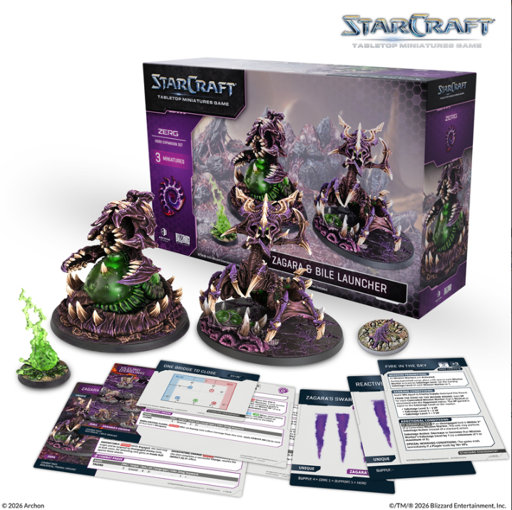 (PRE-ORDER 2027Q1) StarCraft: Tabletop Miniatures Game - Zerg - Zagara Hero Expansion Set