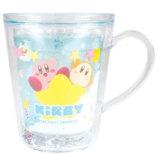 日本Nintendo 日本限定水晶粉透明杯子-星之卡比