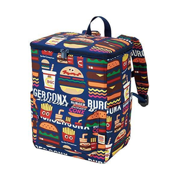 Japanese SKATER Children's Lunch Backpack Bag (Hamburger Pattern)