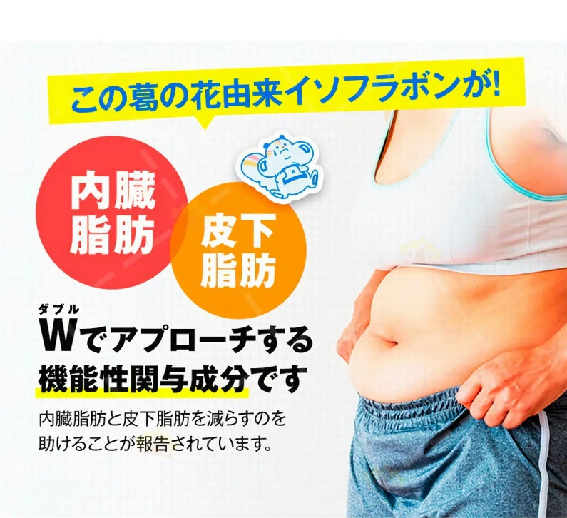 日本Onaka 腹部脂肪和腰部松弛膳食补充剂-60 粒