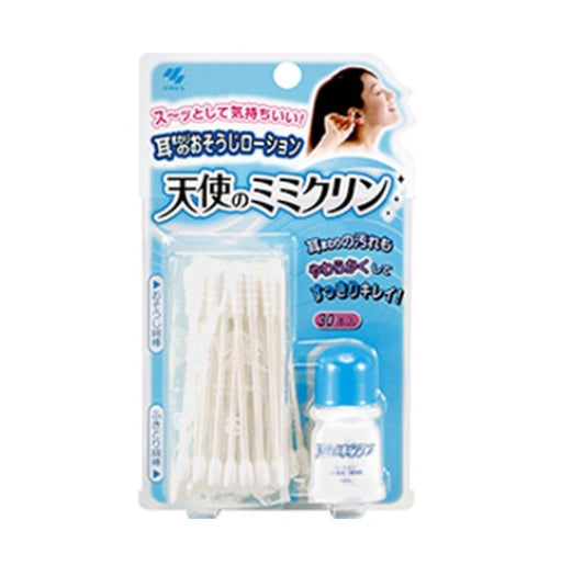 Kobayashi Pharmaceutical Angel Mimi Kulin Cleansing Liquid 10mL + 30 Cotton Swabs 