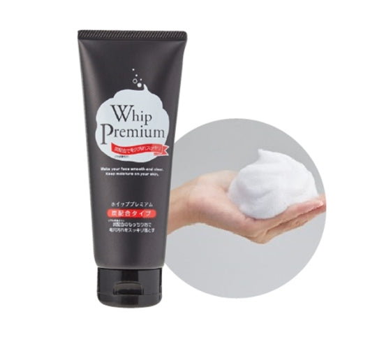 Whip Premium Japanese Charcoal &amp; Black Pearl Cleansing Foam 140g