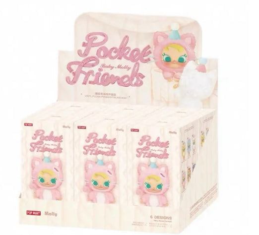 POP MART Baby Molly Pocket Friends Series Vinyl Pendant Blind Box &amp; Open Box