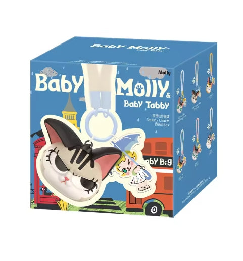 POP MART Molly &amp; Baby Tabby Squishy Charm Series Blind Box Pendant