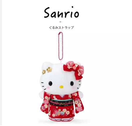 日本Sanrio Hellokitty正版花火祭和服挂件