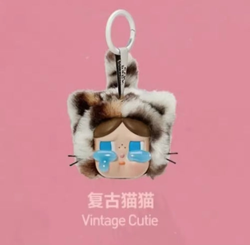 POP MART CRYBABY豹豹猫猫系列搪胶毛绒盲盒挂件