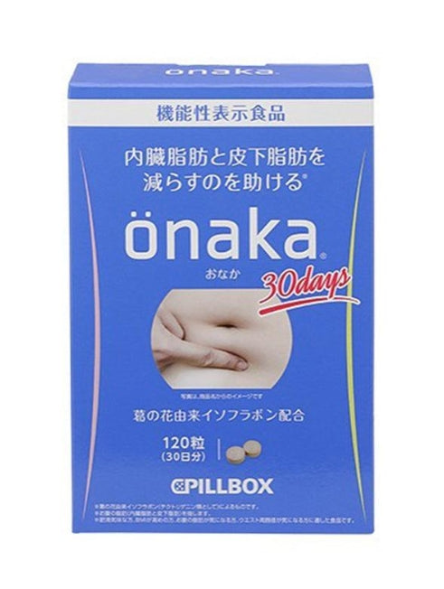 日本Onaka 腹部脂肪和腰部松弛膳食补充剂-60 粒