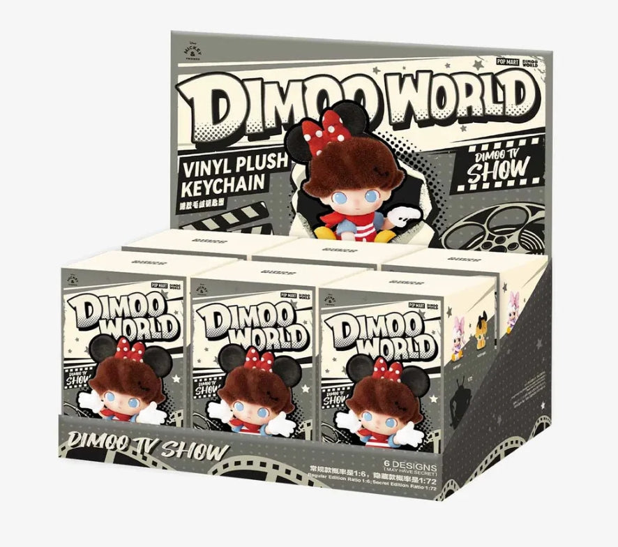 Pop Mart POP MART DIMOO WORLD × DISNEY series-vinyl plush keychain blind box\open box