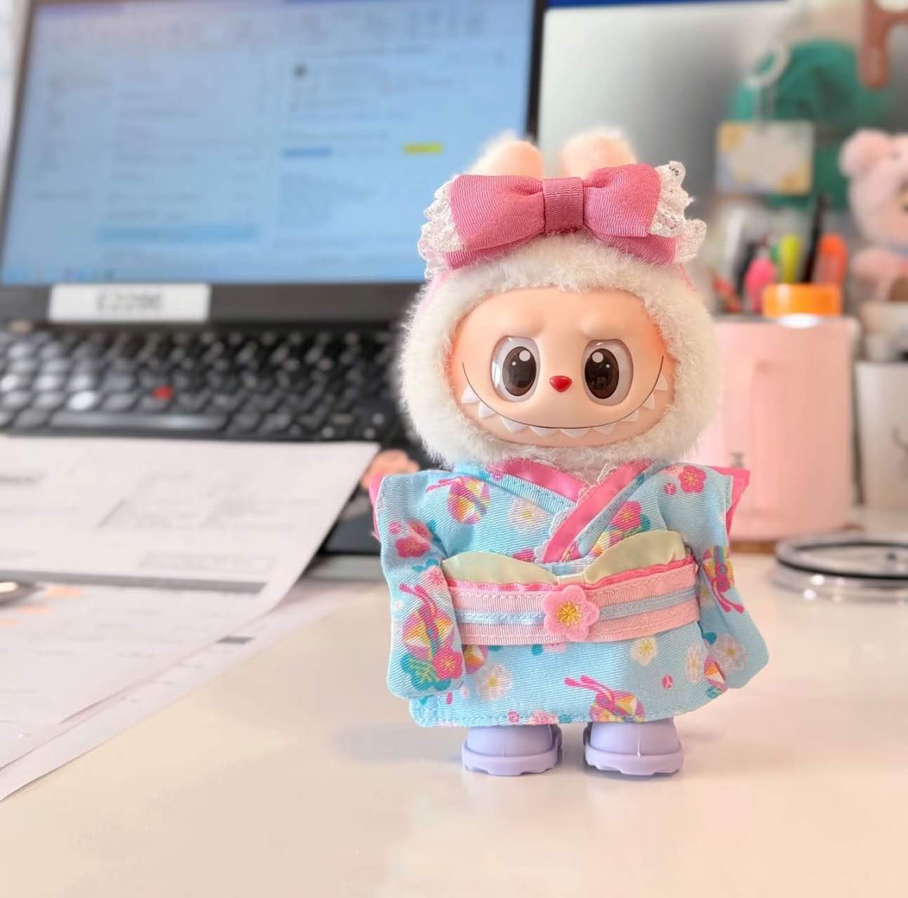 Labubu Macaron Japanese Kimono Doll Clothes