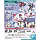 BANDAI HOBBY ACTION BASE 7 [CLEAR COLOR] Mobile Suit Gundam GQuuuuuuX STICKERS SET 