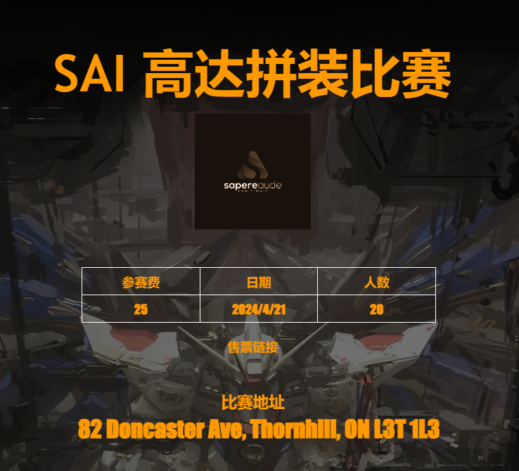 SAI高达拼装比赛门票
