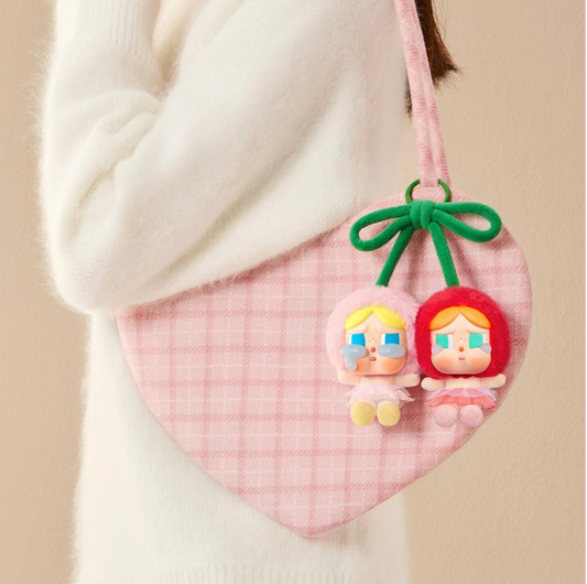 POP MART crybaby 爱神的眼泪系列搪胶毛绒公仔 樱桃
