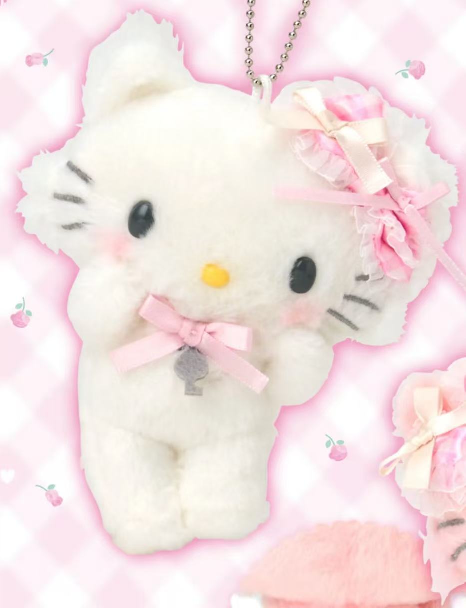 三丽鸥可爱俏咪系列白色hellokitty挂件