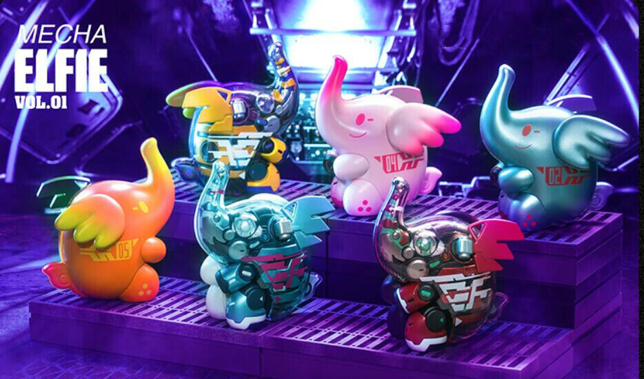 LAMTOYS x UNBOX China Mecha Elfie 机械小象一代盲盒