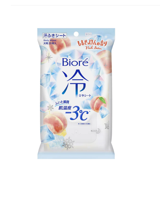 日本BIORE冷感湿巾限定水蜜桃味-20pcs