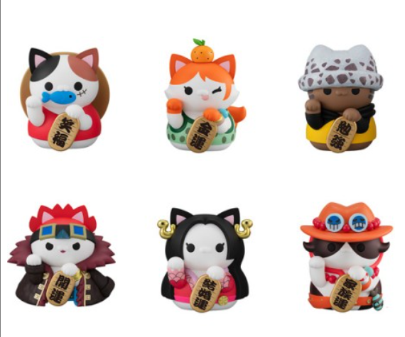 日本MEGACAT 海贼王幸运猫手办盲盒