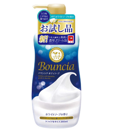 日本 Bouncia 牛奶沐浴露-360ml (白色花牛奶味/粉色花香味）