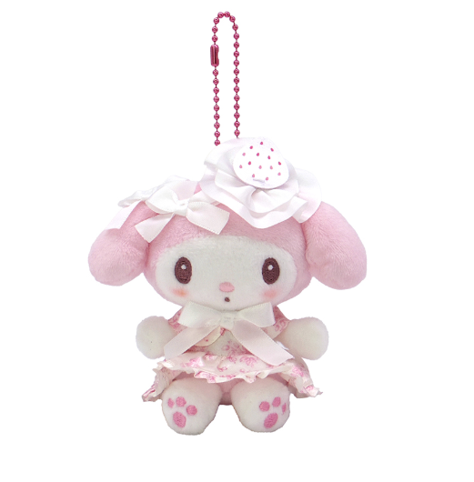 Japan SANRIO Mascot Series: My Melody White Strawberry Pendant