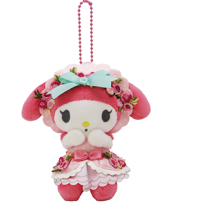 Japanese SANRIO MY MELODY pink floral skirt pendant