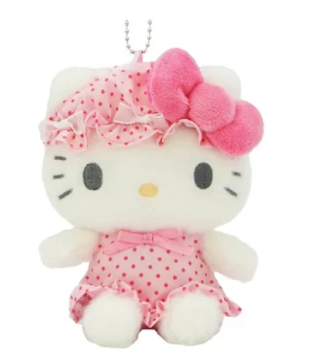 Sanrio Characters Dot Pajamas Pink Hello Kitty Charm