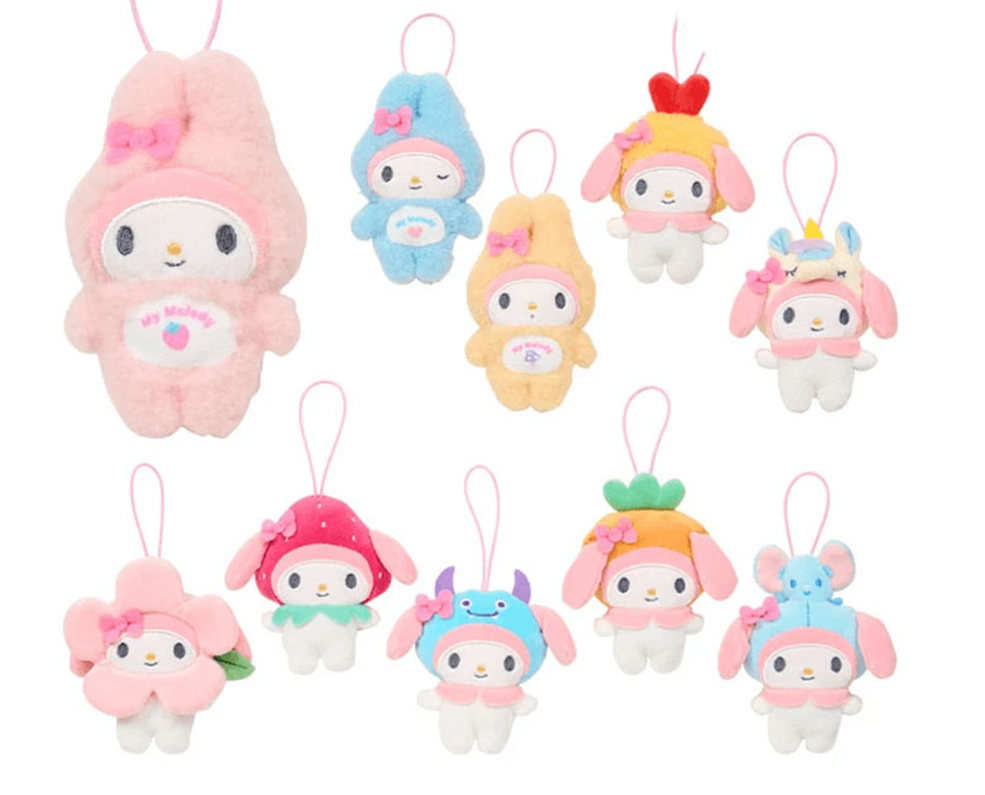 Japan SANRIO Makeup Series Melody Plush Pendant Blind Box