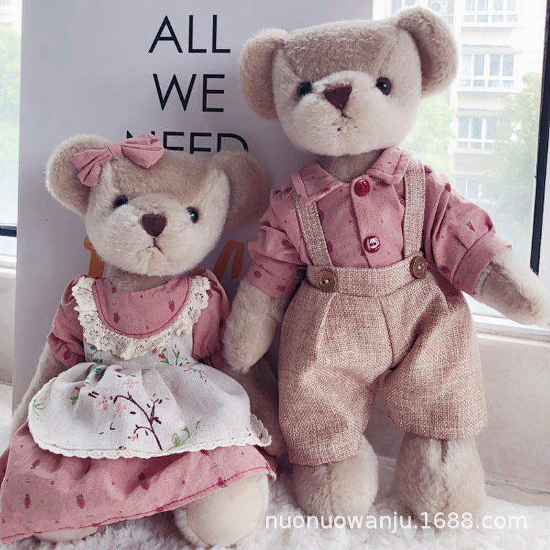 国货可爱泰迪熊可活动情侣陪伴熊玩偶35cm-多款可选