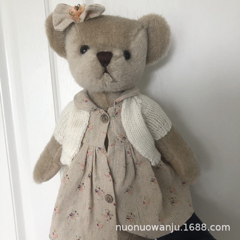 国货可爱泰迪熊可活动情侣陪伴熊玩偶35cm-多款可选