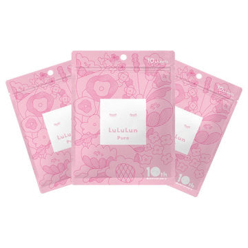 Japan Lululun Pure 10th Anniversary Special Edition 10pcs X 3 bags/ Innocent Bouquet Fragrance-Pink 