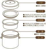 Japan SKATER Large Capacity Stainless Steel Lunch Box Brooklyn-840ML