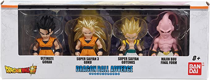 Dragon Ball Super Bandai America Adverge Figure Box Set 2: Super Saiyan 3 Goku, Gohan, Bu, Super Saiyan Gotenks 