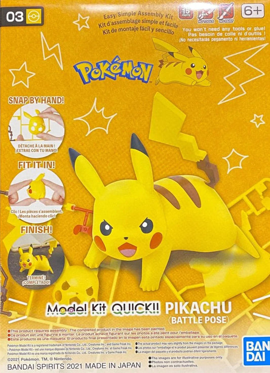 Pikachu Battle Pose Pokemon Quick Model Kit