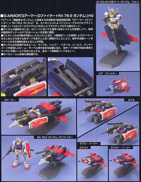 HIGH GRADE (HG) HGUC 1/144 G-ARMOR (G-FIGHTER + RX-78-2 GUNDAM)