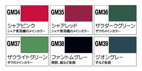 GUNDAM MARKER GMS108 - ZEON MARKER SET