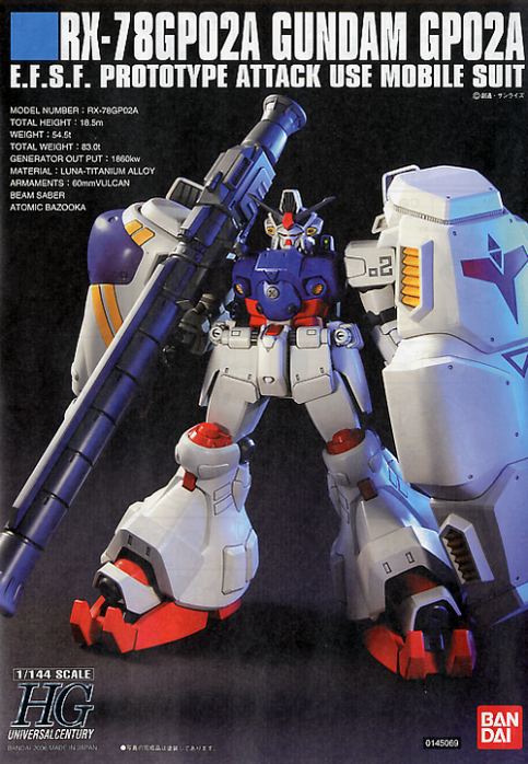 HIGH GRADE (HG) HGUC 1/144 RX-78GP02A GUNDAM GP-02A