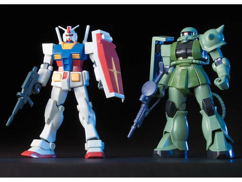 HIGH GRADE (HG) HGUC 1/144 GUNPLA STARTER SET (RX-78-2 GUNDAM VS MS-06F ZAKU II)