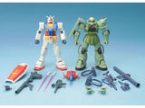 HIGH GRADE (HG) HGUC 1/144 GUNPLA STARTER SET (RX-78-2 GUNDAM VS MS-06F ZAKU II)