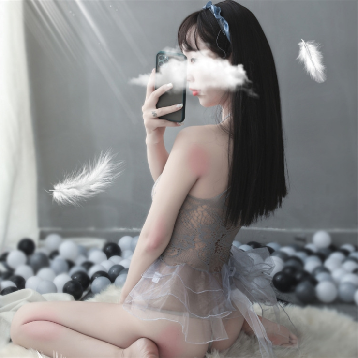 诱惑十足灰色公主蓬蓬裙情趣套装
